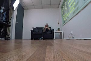 Silvia Saige and wife suck stepson under table