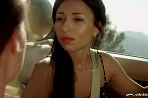 Calista and Sherry explore their first lesbian moment together