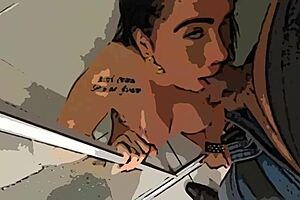 yo, check soraya carioca getting wild in a cartoon bathroom scene!