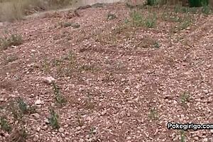 Outdoor cum in mouth scene with teen and milf