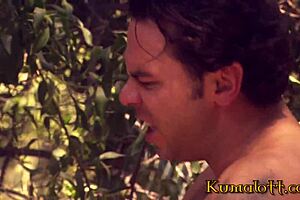 Big Boobed Blonde Babe Roughly Banged on Porch with Intense Cumshot