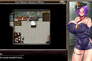 powerful slime almost beats policewoman in karryn's prison ep6 😈