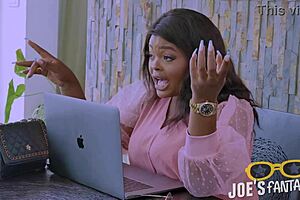 i'm the demanding ebony boss getting roughly fucked by my chauffeur in missionary position.