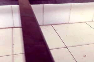 Lady with big and small tits caught in eerie morgue scene