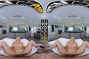 Playing virtual billiards with hot Latina milf Caitlin Bell is so fun