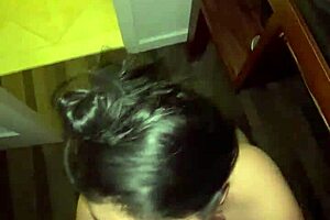 She's sucking that cock!