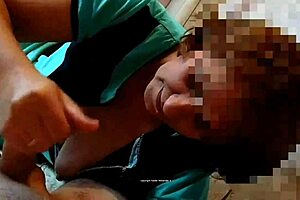 party woman gets excited giving blowjob to big cock