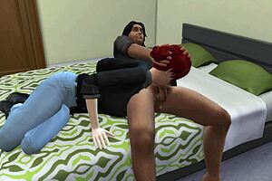 is my little 18+ neighbor giving blowjob in sims 4?