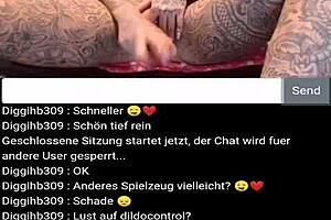 German big tits milf masturbates pussy on webcam.
