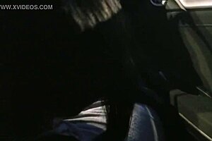 A real hooker gave a car blowjob in public.