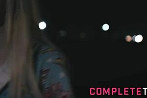 Blonde teen tribs busty MILF's pussy hard.