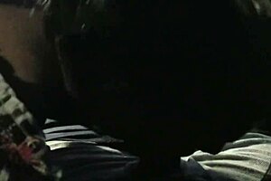 A real hooker gave a car blowjob in public.