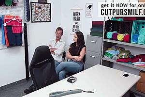 sheena ryder, the brunette milf, got caught stealing... what now? 😏