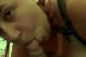 redhead milf secretly blows him under voyeur's gaze