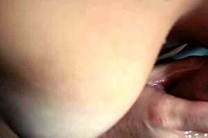 i jerk him off by playing with my tits to cover them with cum