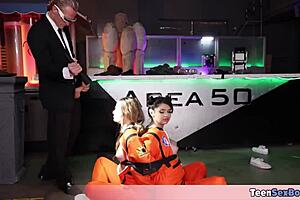 Two Busty Milfs Vs Horny Scientist Raiding Area 51