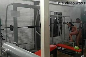 Gym trainer loses control to Aluna's big tits and monster cock temptation