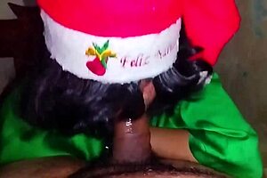 la elfa navideña me dio un creampie en mi vagina