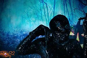 that halloween ooze costume got super messy and wild!