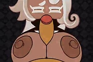 latte cookie titfucks big cock, cums on tits.