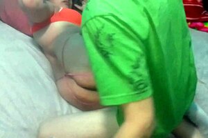 Latina milf masturbates with thong and panties before side sex.