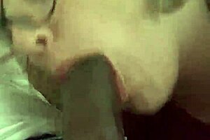 Just relax, milf handles monster cock with sloppy blowjob close up.