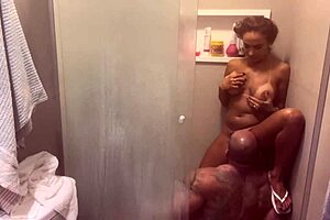 Latina Goddess Enjoys Anal in Shower