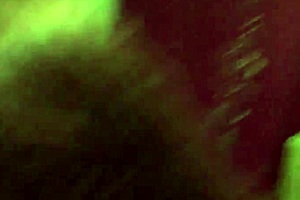 mature white woman casually sucking small black cock in everyday scene