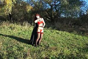 Dance of leylakh 2 with lingerie public outdoor bikini