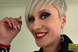 Feeling the intense pleasure as busty fetish milf throats and rides passionately