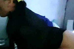 Big tits brunette blows monster cock in lingerie