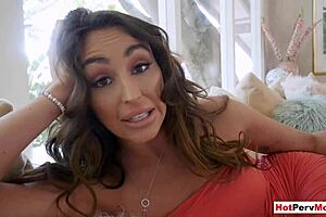 i give special attention to my busty milf stepmom's pusssy with my big cock