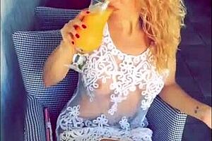 Milf flashing and interracial fun 😜