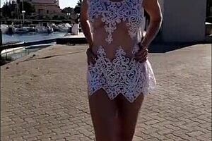 Milf flashing and interracial fun 😜