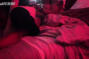 This blonde milf with big tits sucks monster cock in hardcore interracial missionary deepthroat action