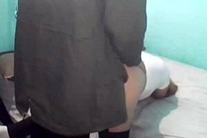 We fuck doggystyle on a cold day in double bed!