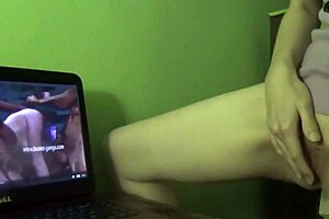 Redhead Milf Achieves Orgasm Dry Humping While Watching Porn