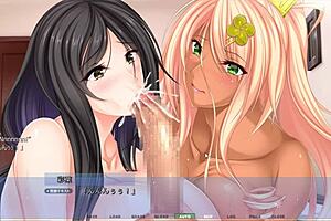 Step-Mother and Step-Daughter Give Intense Blowjobs in Harem Route