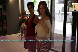 A homemade erotic game in which I have a beautiful wife with big boobs and a sensual stepmother