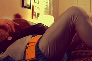 Fat granny in costume blows batman