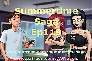 Summertime saga episode 119 features various scenes