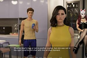 Ms Denvers as sexy gamergirl plays explicit porn game in anime costume with big tits