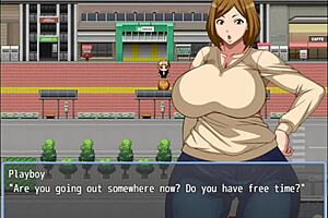 velinho grabs neighbor's big ass in hentai game part 3