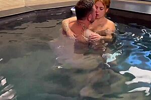 Stepfather Couldn't Resist and Ate Me Out in the Pool!