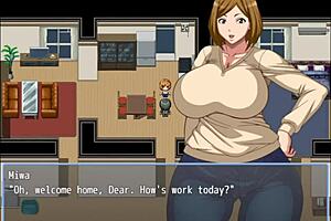 velinho grabs neighbor's big ass in hentai game part 3