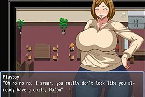 velinho grabs neighbor's big ass in hentai game part 3