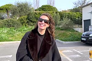 Livia, young French brunette, craves a hard banging session. This European slut shows off her natural tits!