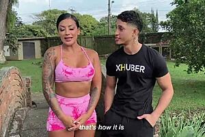 Wow, I offered cash to busty Mariana Martix for a wild public park fuck with Milan Rodriguez!