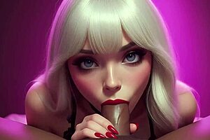 stepmom’s new gig is wild. she’s blowing a huge bbc in ai style!