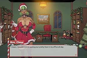 Mrs. Santa Teases With Anal Plug!